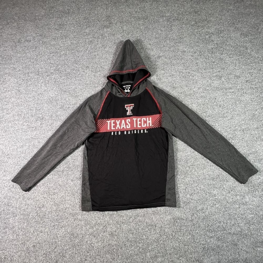 Champion Texas Tech Red Raiders Football Hoodie Men's S Black Polyester Sports